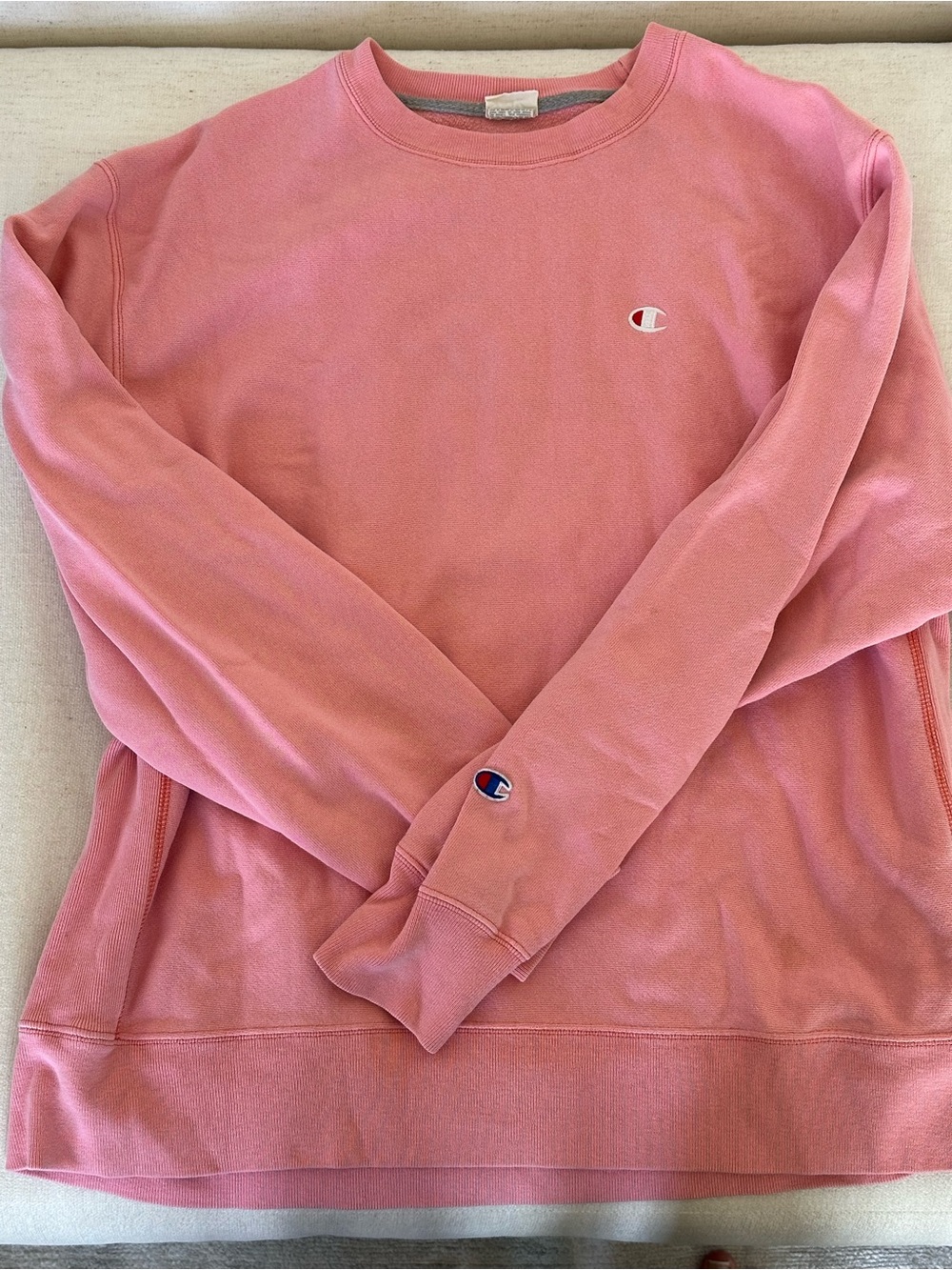 Oversized Champion Pink Crewneck Sweatshirt